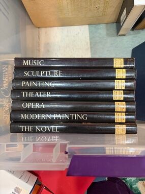 Set of Vintage Art & Literature Hardcovers - Black with Gold Titles - Newsweek